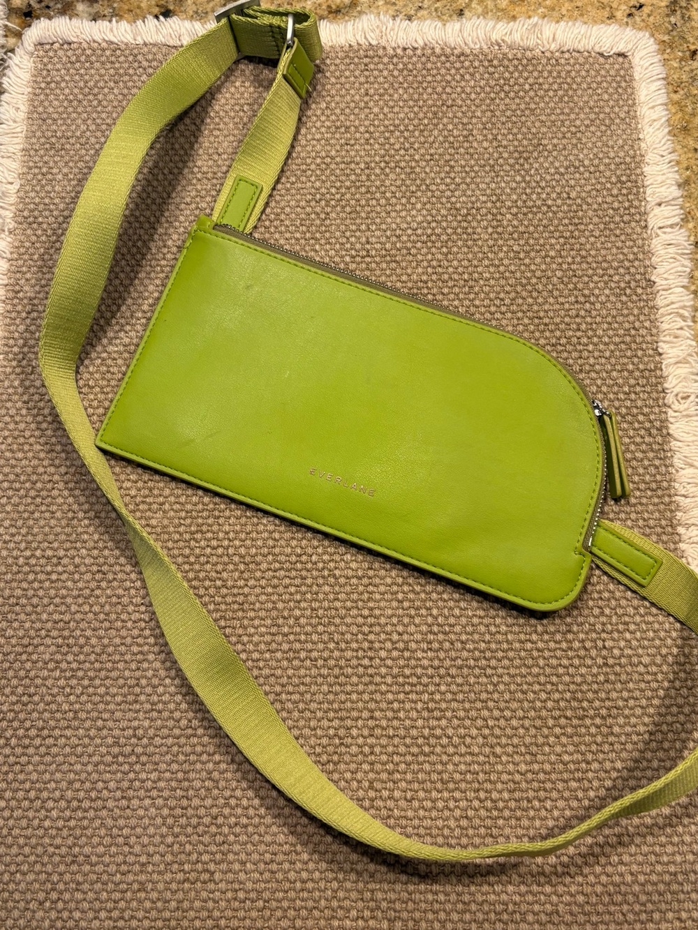 Everlane Lime Green Leather Crossbody Bag Purse